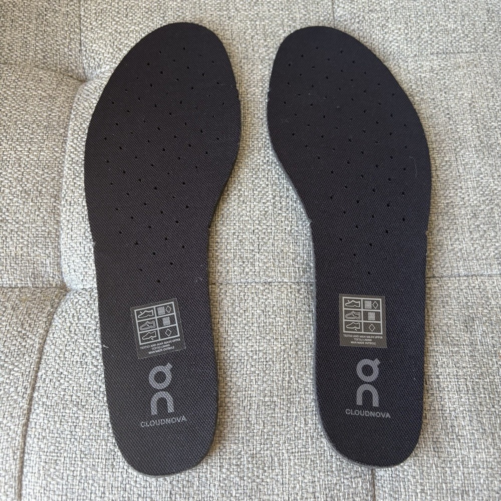 New On Cloud Cloudnova Black Original Shoe Insole/Insert/Padding Men's 10,5-11,5